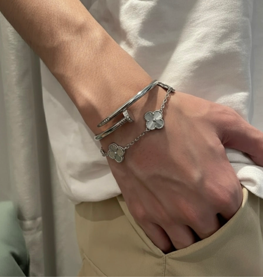 Duo clou & v.cleef silver