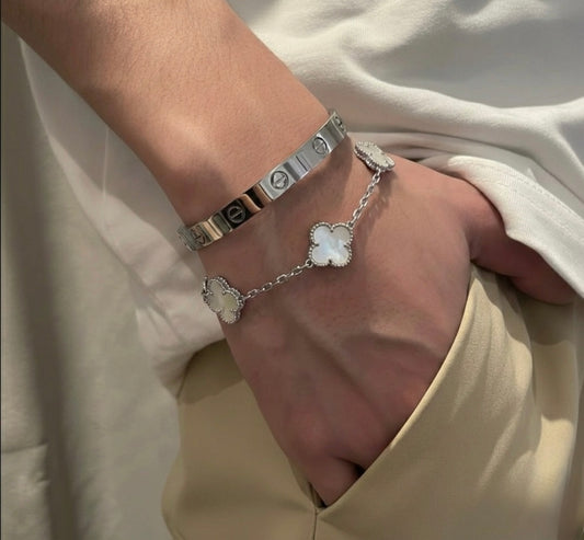 Duo love & v.cleef argenté Blanche