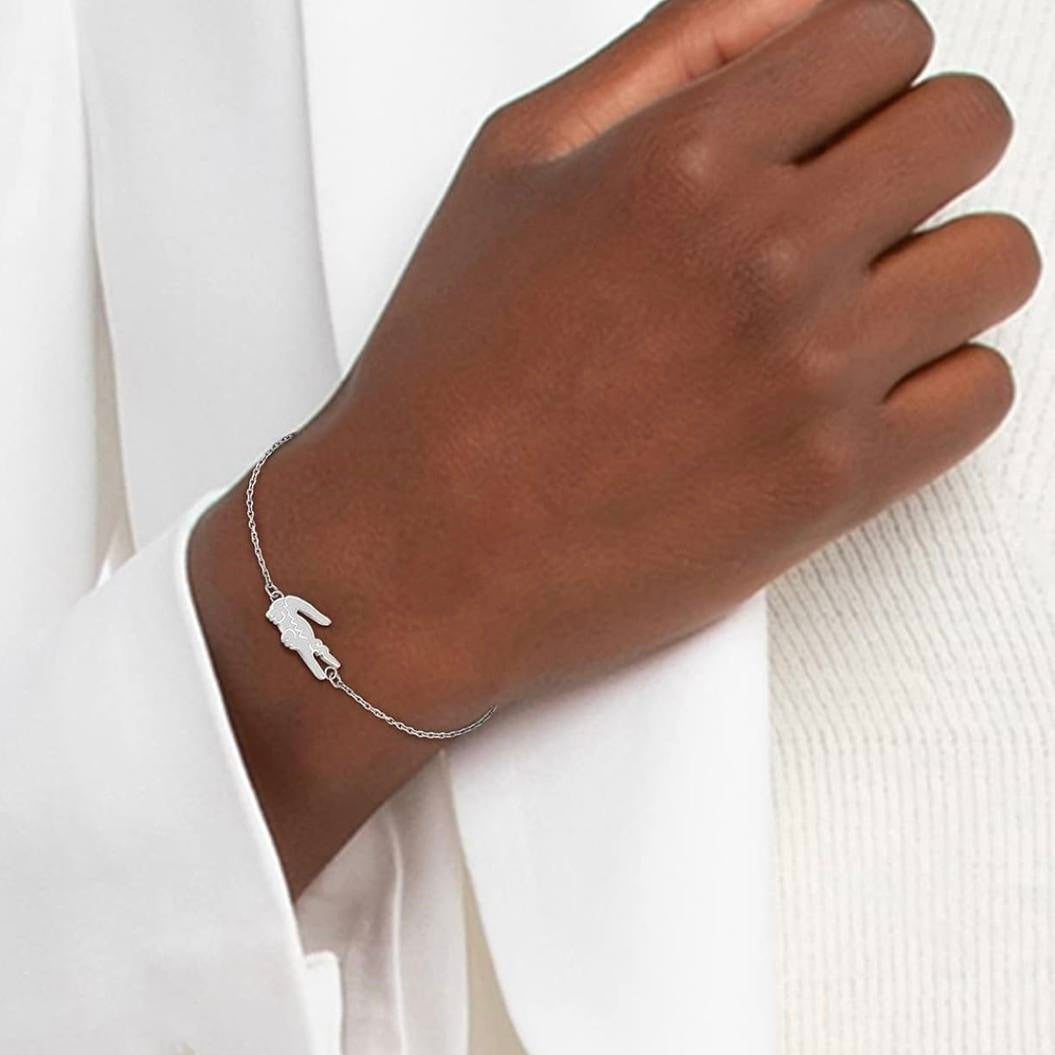 Gourmette Lacostee argente