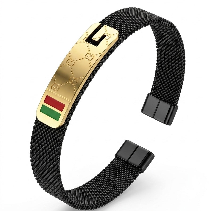 Bracelet Guccii noir dore