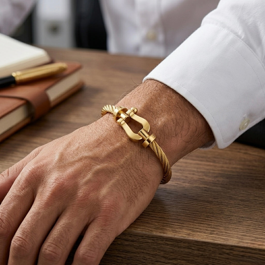 Bracelet cable dore ( frad)