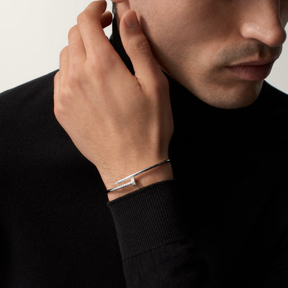 Bracelet clou argenté