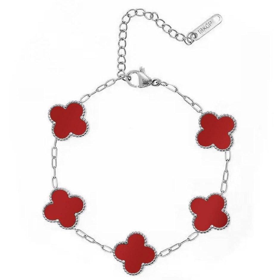 V.cleef argenté rouge