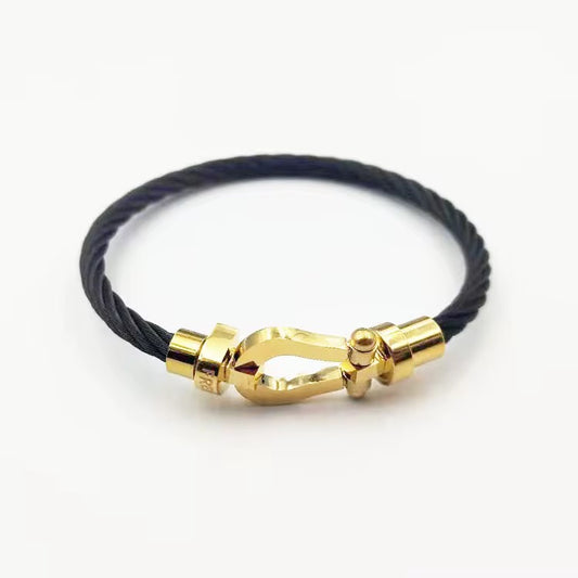 Bracelet cable noir