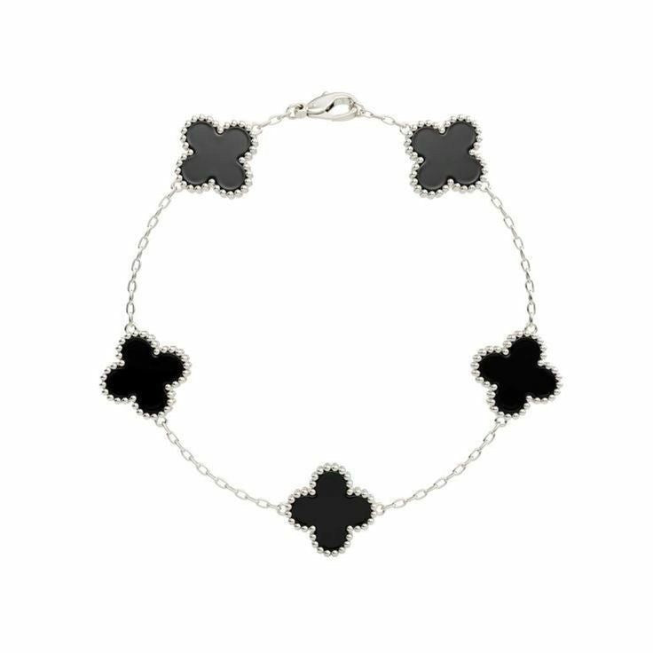 V.cleef argenté noir