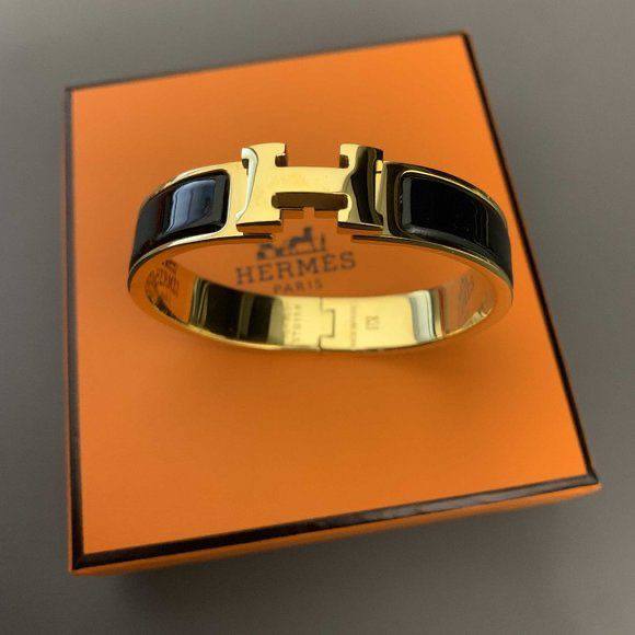 Hermèss H noir dore