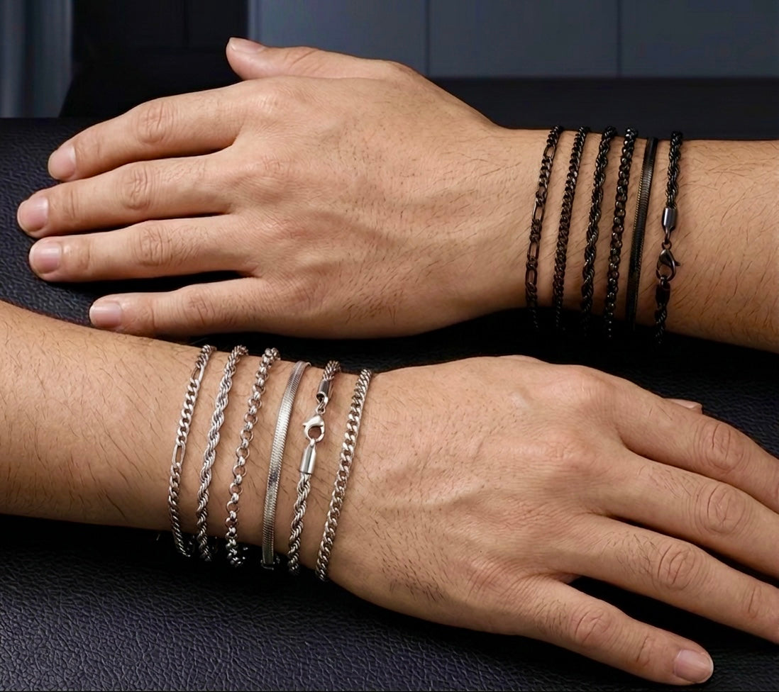 Pack 12 pièces black silver