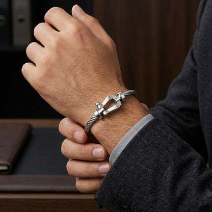 Bracelet cable argenté ( frad)