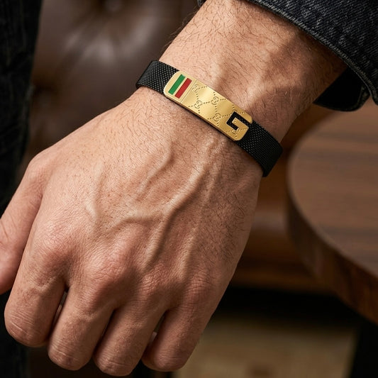 Bracelet Guccii noir dore
