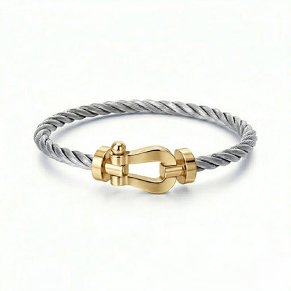 Bracelet Cable argenté doré ( frad)