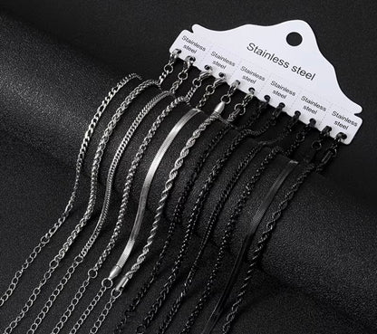 Pack 12 pièces black silver