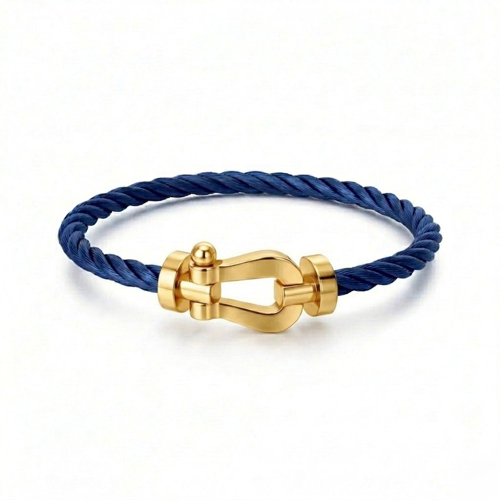 Bracelet cable blue dore ( frad)