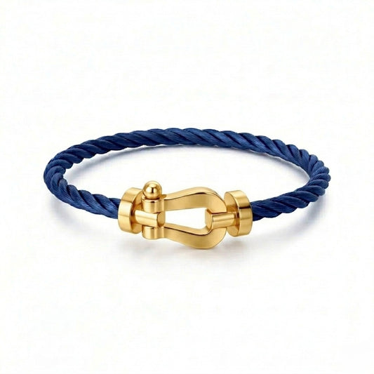 Bracelet cable blue dore ( frad)