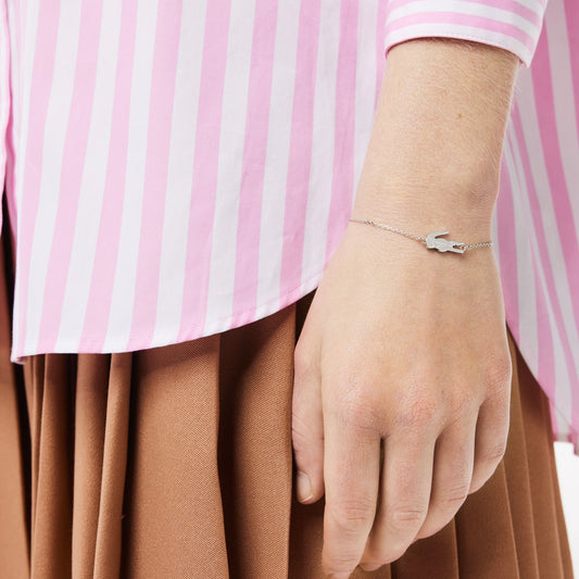 Gourmette Lacostee argente