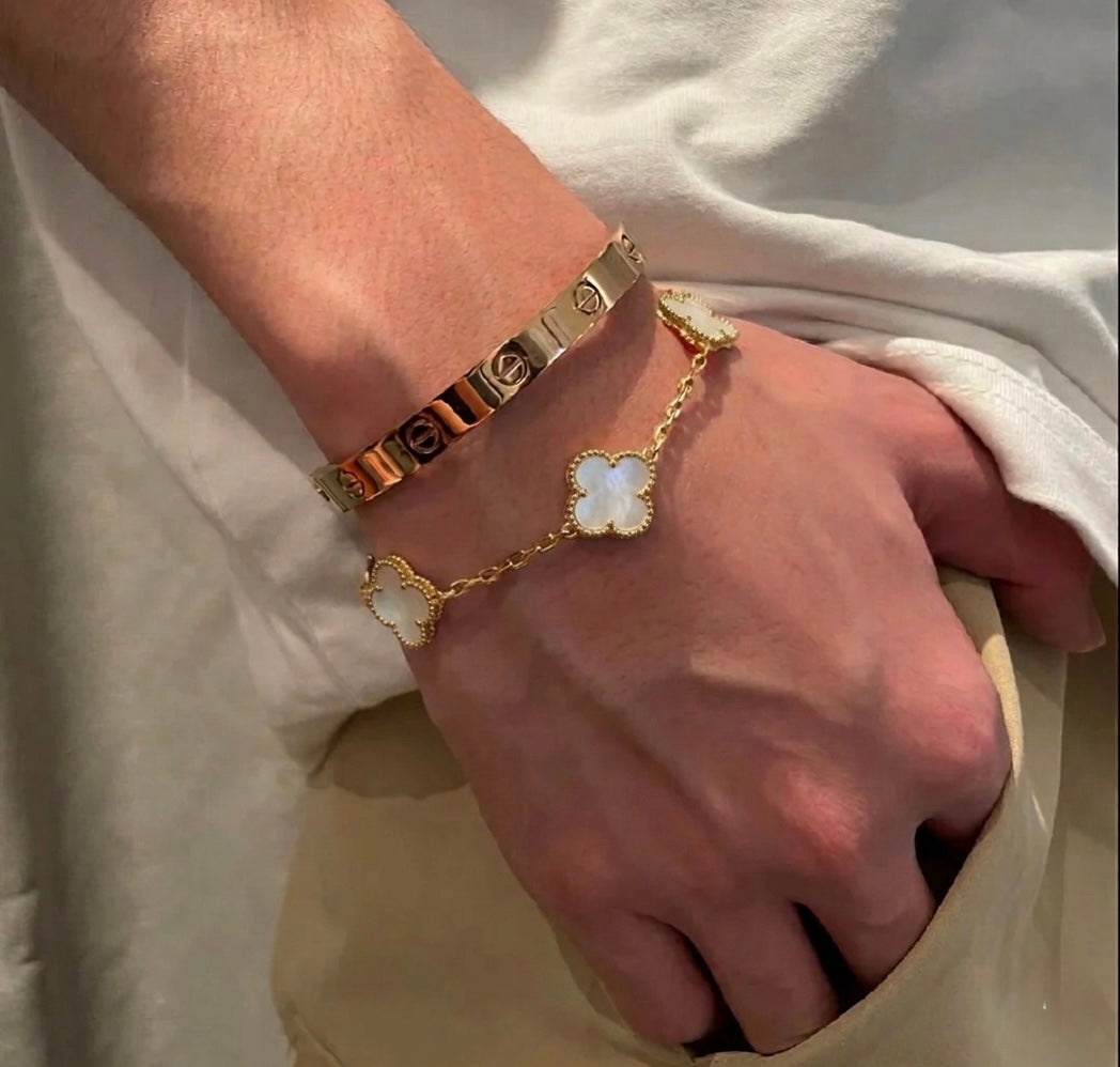 Duo love & v.cleef doré blanche