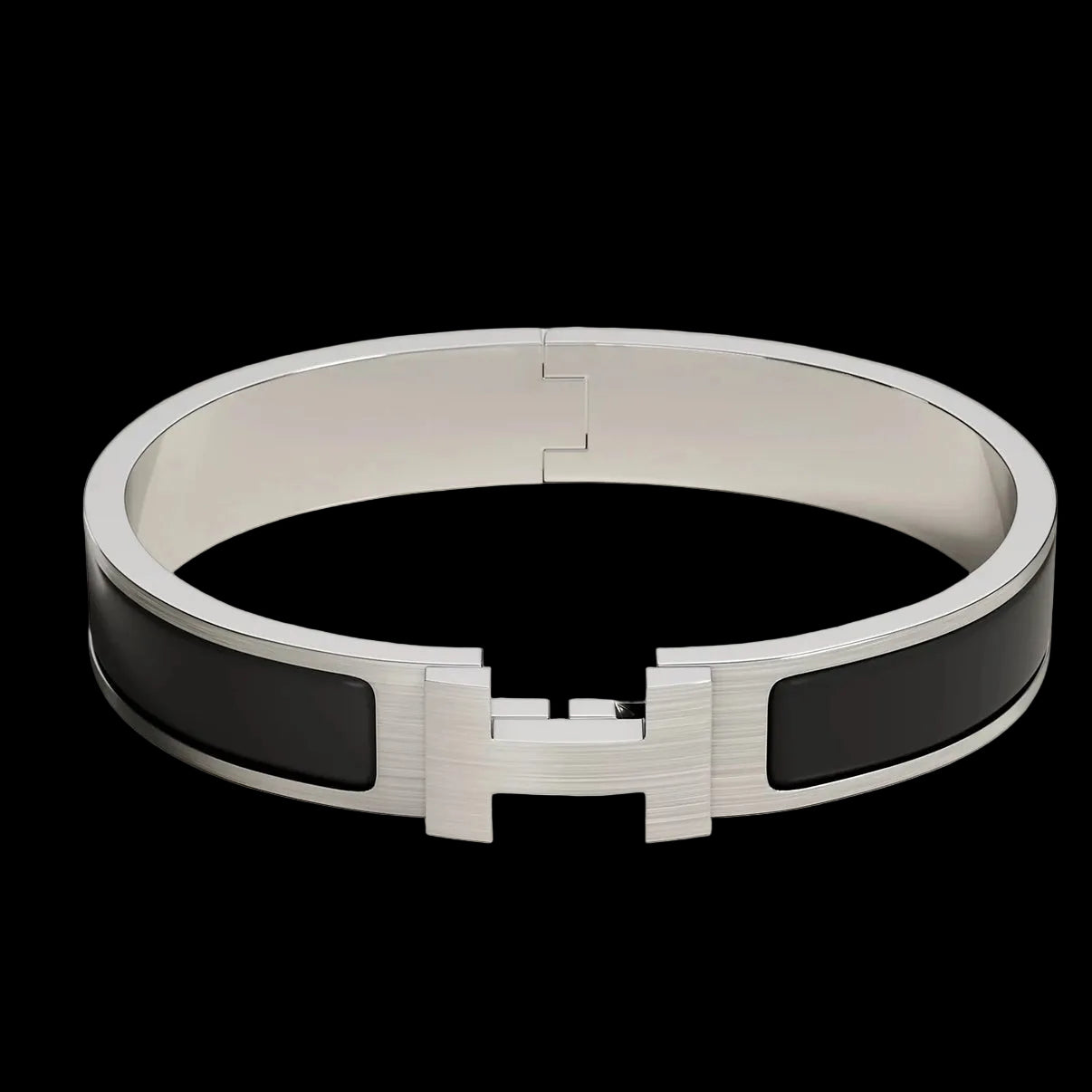 Hermès H argente noir