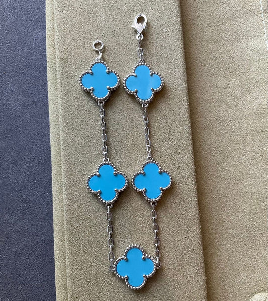 V.cleef argenté bleu